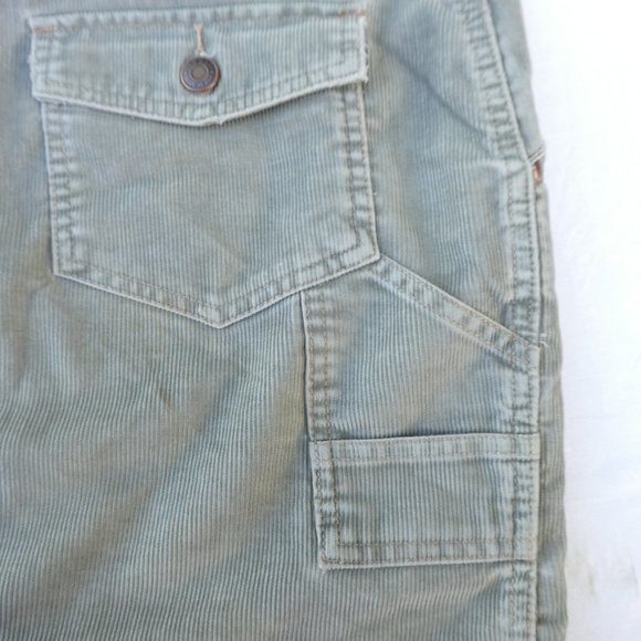 Old Navy 90s Y2K Mini Skirt Carpenter Loop Cargo Flapped Pockets Corduroy 14 - Picture 4 of 5